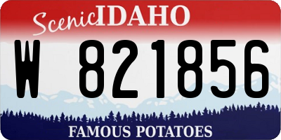 ID license plate W821856