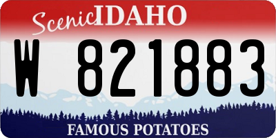 ID license plate W821883