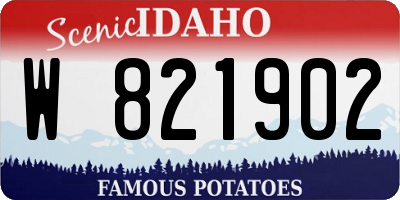 ID license plate W821902