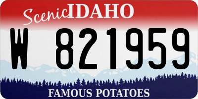 ID license plate W821959