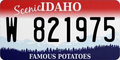 ID license plate W821975