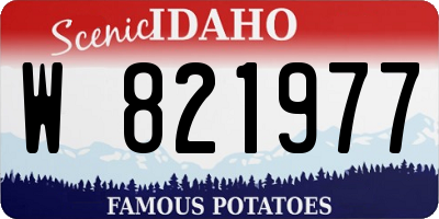 ID license plate W821977