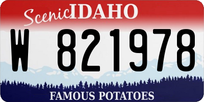 ID license plate W821978