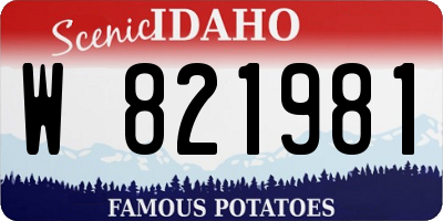 ID license plate W821981