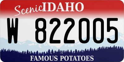 ID license plate W822005