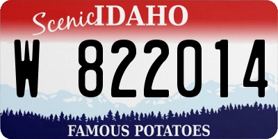 ID license plate W822014