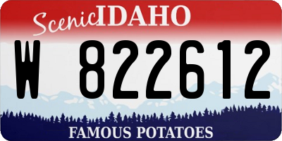 ID license plate W822612