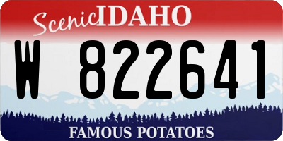 ID license plate W822641