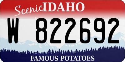 ID license plate W822692