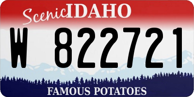 ID license plate W822721