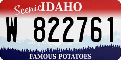 ID license plate W822761