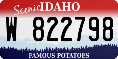 ID license plate W822798