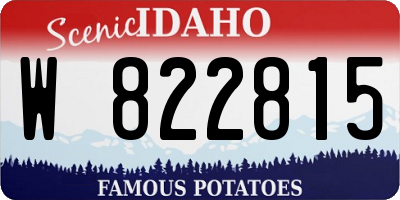ID license plate W822815