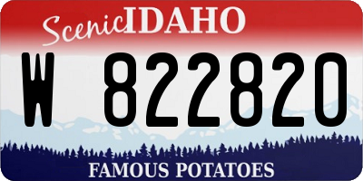 ID license plate W822820