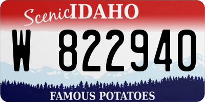 ID license plate W822940