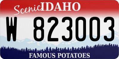 ID license plate W823003