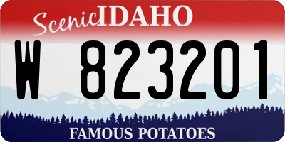 ID license plate W823201