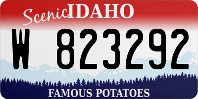 ID license plate W823292