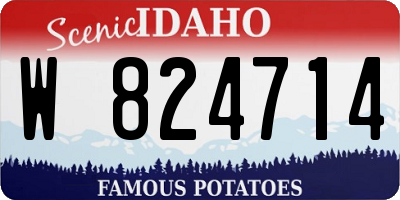 ID license plate W824714