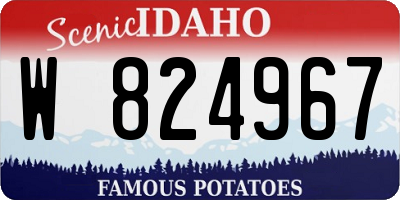 ID license plate W824967