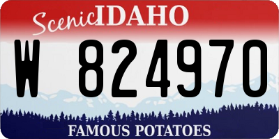 ID license plate W824970