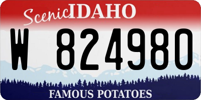 ID license plate W824980