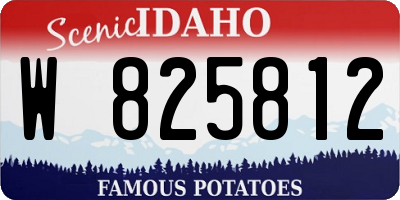 ID license plate W825812