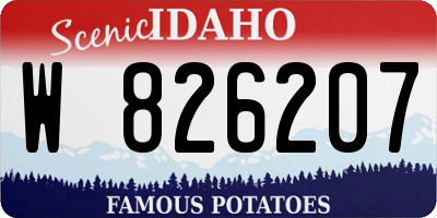 ID license plate W826207