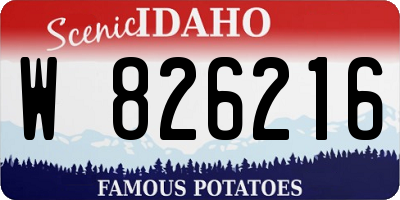 ID license plate W826216