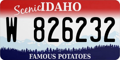 ID license plate W826232