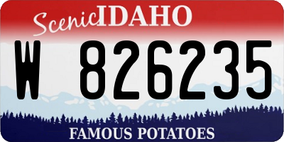 ID license plate W826235