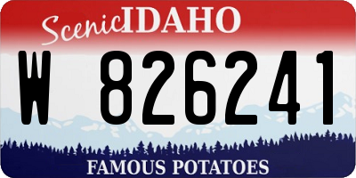 ID license plate W826241