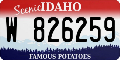 ID license plate W826259