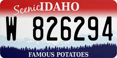 ID license plate W826294