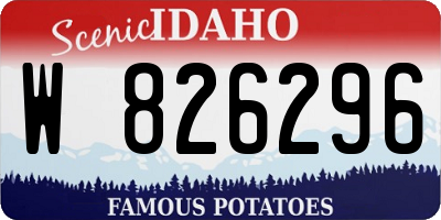 ID license plate W826296