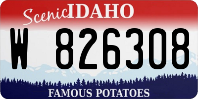 ID license plate W826308