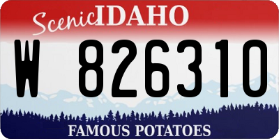 ID license plate W826310