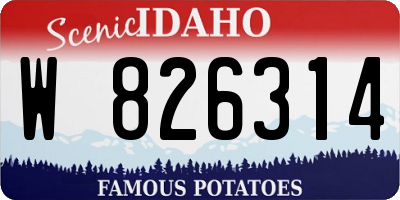 ID license plate W826314
