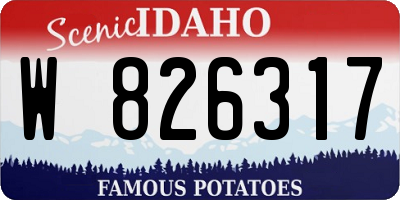 ID license plate W826317