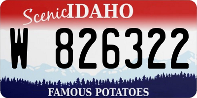 ID license plate W826322