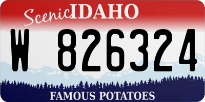 ID license plate W826324