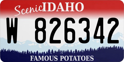 ID license plate W826342