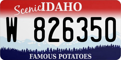 ID license plate W826350