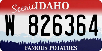 ID license plate W826364