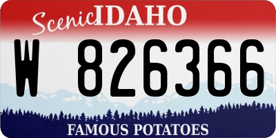 ID license plate W826366