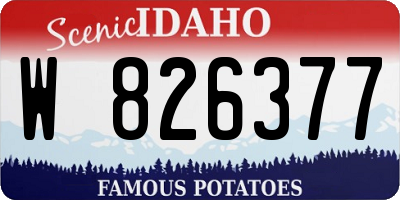ID license plate W826377