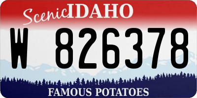 ID license plate W826378