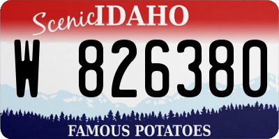 ID license plate W826380