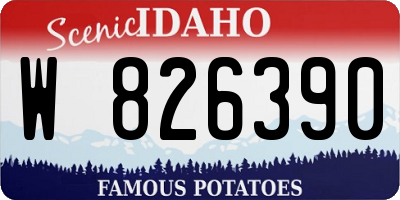 ID license plate W826390