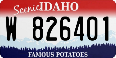 ID license plate W826401